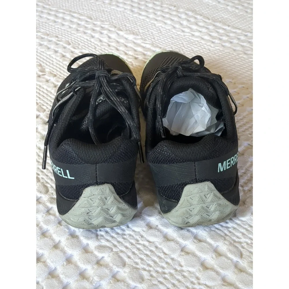 Merrell Trail Glove 6‎ Black Barefoot Minimalist Running Shoes Sz 7 Women's